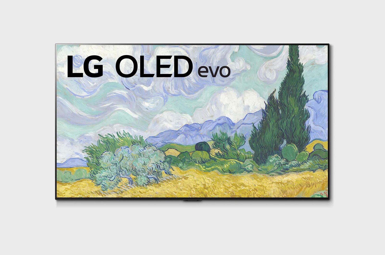 มุมมองด้านหน้าของ LG OLED 4K Smart TV รุ่น OLED55G1 | Self Lighting | Gallery Design | Hands Free Voice Control  |  Google Assistant OLED55G1PTA