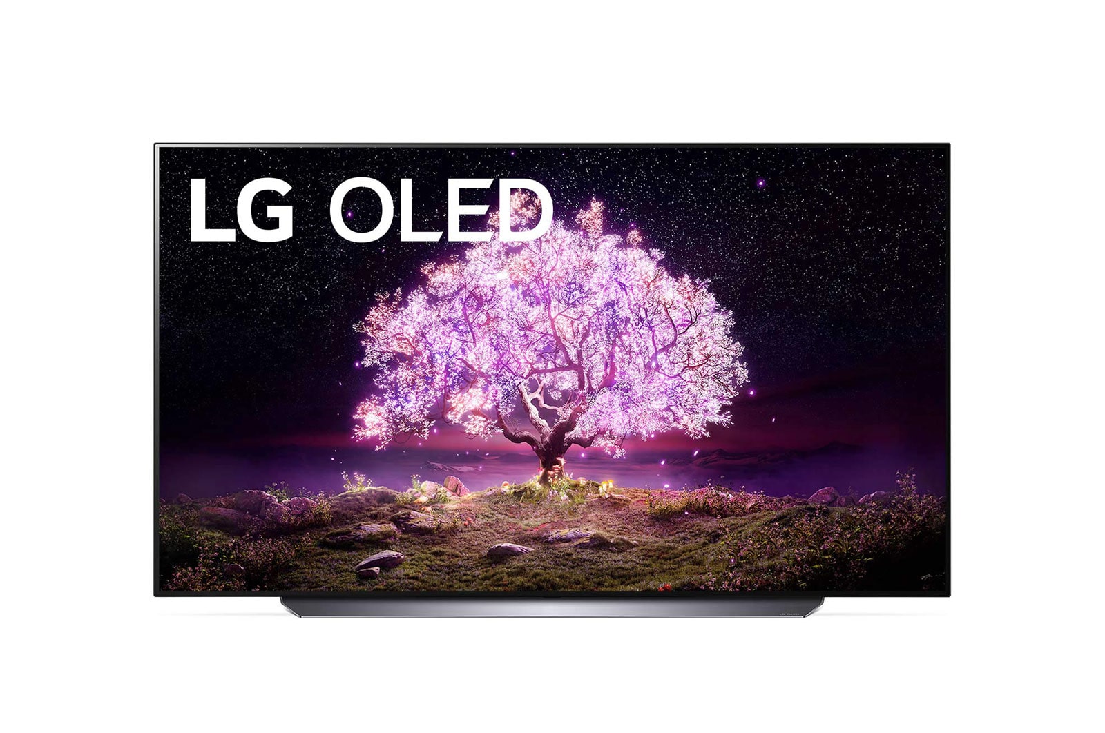 มุมมองด้านหน้าของ LG OLED 4K Smart TV รุ่น OLED77C1 | Self Lighting  | Dolby Vision &amp; Atmos | G-Sync &amp; FreeSync  |  Google Assistant OLED77C1PTB