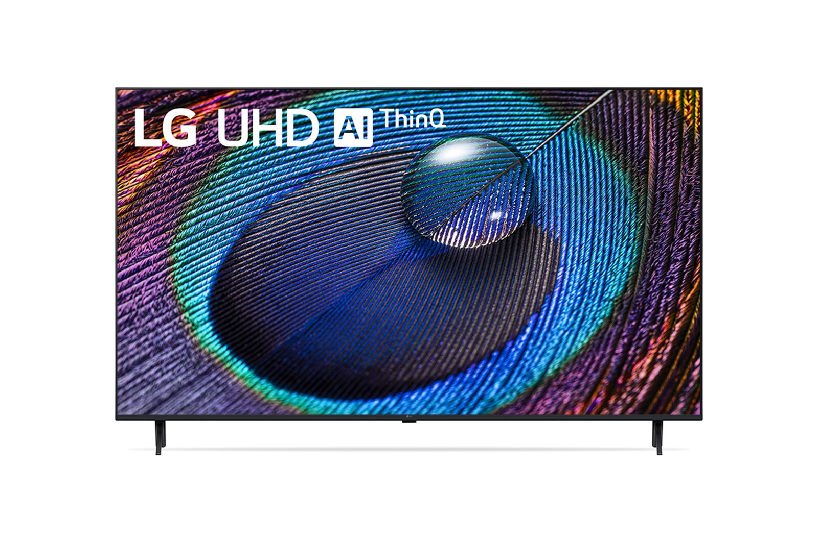 มุมมองด้านหน้าพร้อมด้วย LG UHD AI Thinq
