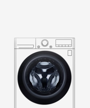 ภาพเครื่องซักผ้าพร้อมฝาเครื่องที่ทำจากกระจกนิรภัยมองเห็นได้อย่างชัดเจน