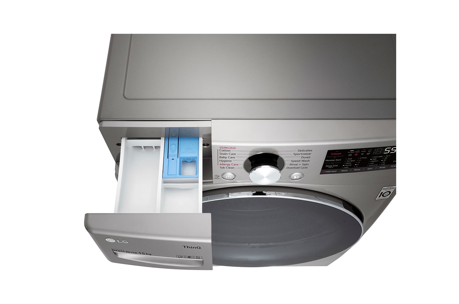 LG เครื่องซักผ้า 15 กก รุ่น F2515STGV ระบบ AI DD™ พร้อม Smart WI-FI control ควบคุมสั่งงานผ่านสมาร์ทโฟน, F2515STGV