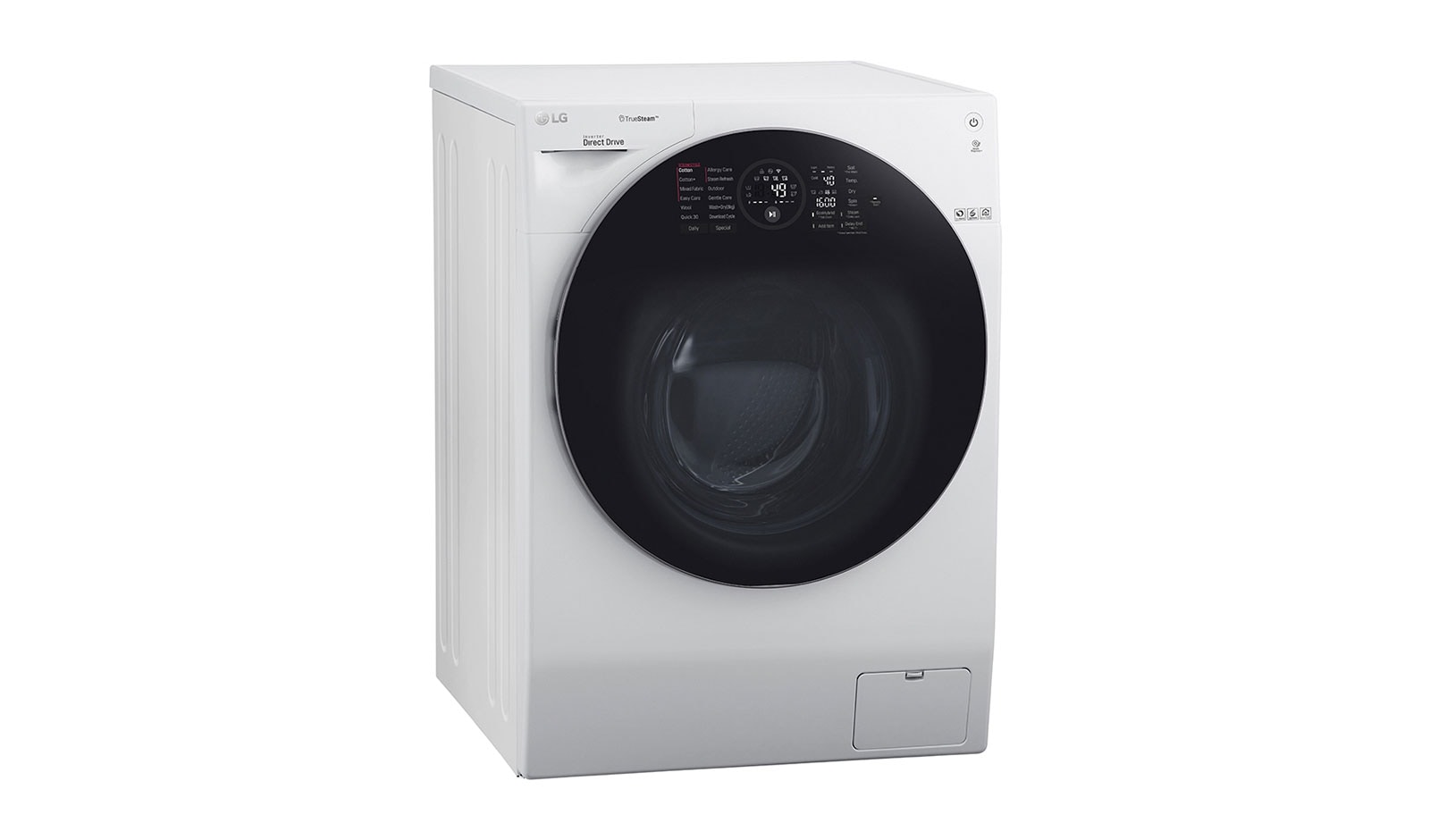 LG เครื่องซักผ้าฝาหน้า รุ่น FG1612H2W ระบบ True Steam™ ความจุซัก 12 กก./อบ 8 กก. พร้อม Smart WI-FI control ควบคุมสั่งงานผ่านสมาร์ทโฟน, FG1612H2W
