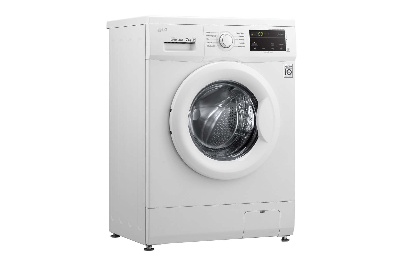 LG เครื่องซักผ้าฝาหน้ารุ่น FM1207N6W ระบบ Inverter Direct Drive ความจุซัก 7 กก., FM1207N6W