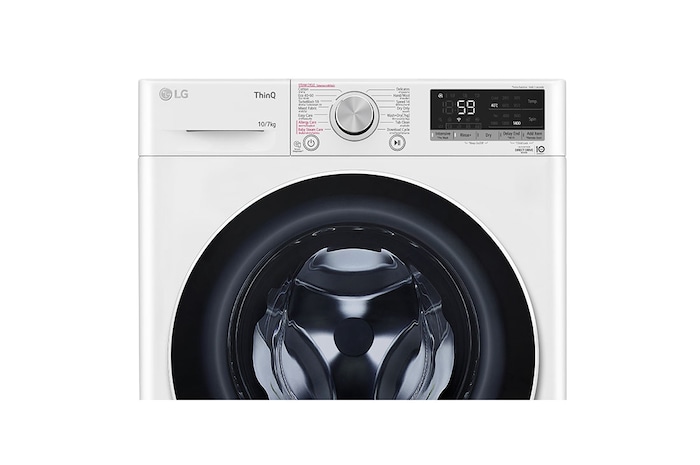 LG เครื่องซักผ้า 10 กก. / อบ 7 กก. รุ่น FV1410H4W ระบบ AI DD™ พร้อม Smart WI-FI control ควบคุมสั่งงานผ่านสมาร์ทโฟน, FV1410H4W