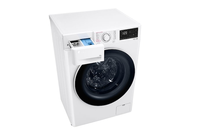 LG เครื่องซักผ้า 10 กก. รุ่น FV1410S5WG1 ระบบ AI DD™ พร้อม Smart Diagnosis ตรวจสอบปัญหาผ่านมือถือ, FV1410S5WG1