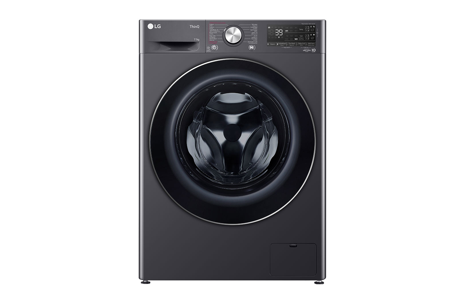 มุมมองด้านหน้าของ เครื่องซักผ้า 11 กก รุ่น FV1411S3MA ระบบ AI DD™ พร้อม Smart WI-FI control ควบคุมสั่งงานผ่านสมาร์ทโฟน FV1411S3MA