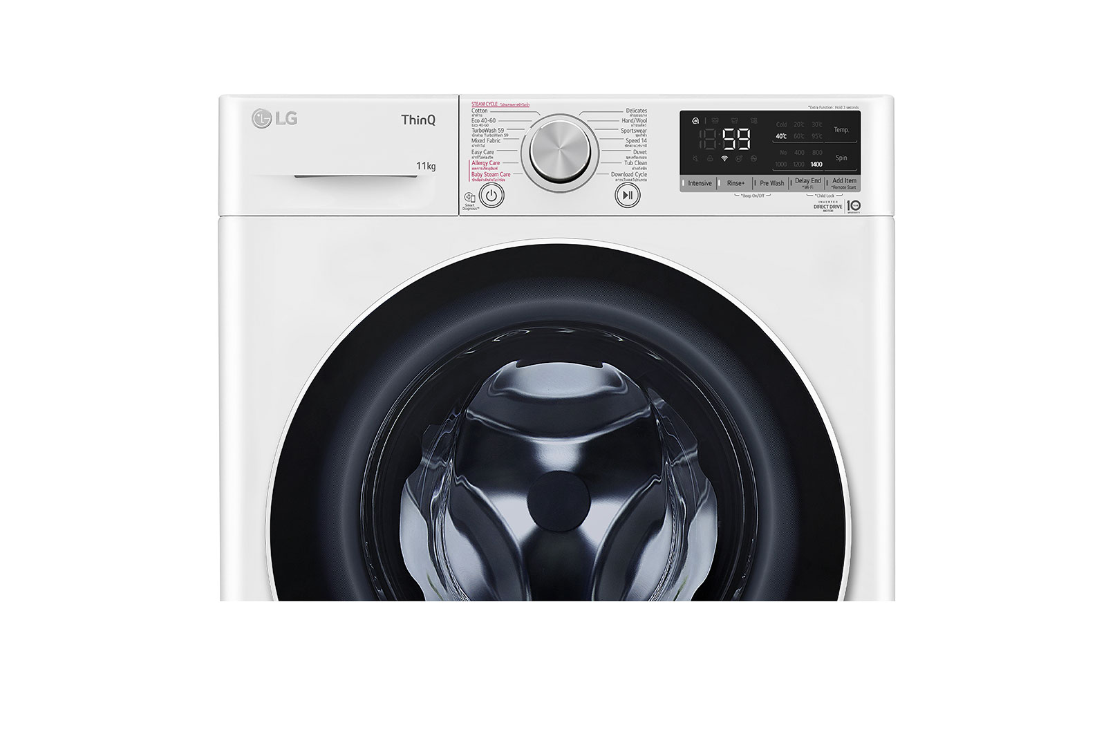 LG เครื่องซักผ้า 11 กก. รุ่น FV1411S4W1 ระบบ AI DD™ พร้อม Smart WI-FI control ควบคุมสั่งงานผ่านสมาร์ทโฟน, FV1411S4W1
