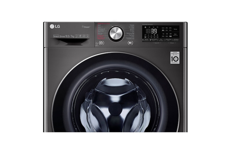 LG เครื่องซักผ้าฝาหน้า รุ่น FV1450H2B ระบบ AI DD™ ความจุซัก 10.5 กก./ อบ 7 กก. พร้อม Smart WI-FI control ควบคุมสั่งงานผ่านสมาร์ทโฟน, FV1450H2B