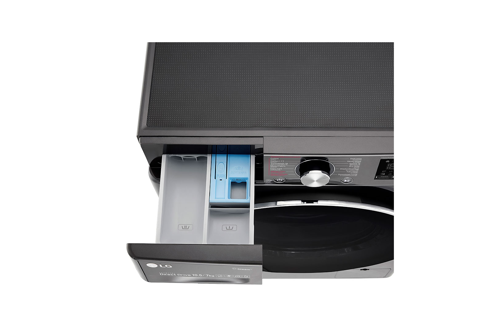 LG เครื่องซักผ้าฝาหน้า รุ่น FV1450H2B ระบบ AI DD™ ความจุซัก 10.5 กก./ อบ 7 กก. พร้อม Smart WI-FI control ควบคุมสั่งงานผ่านสมาร์ทโฟน, FV1450H2B