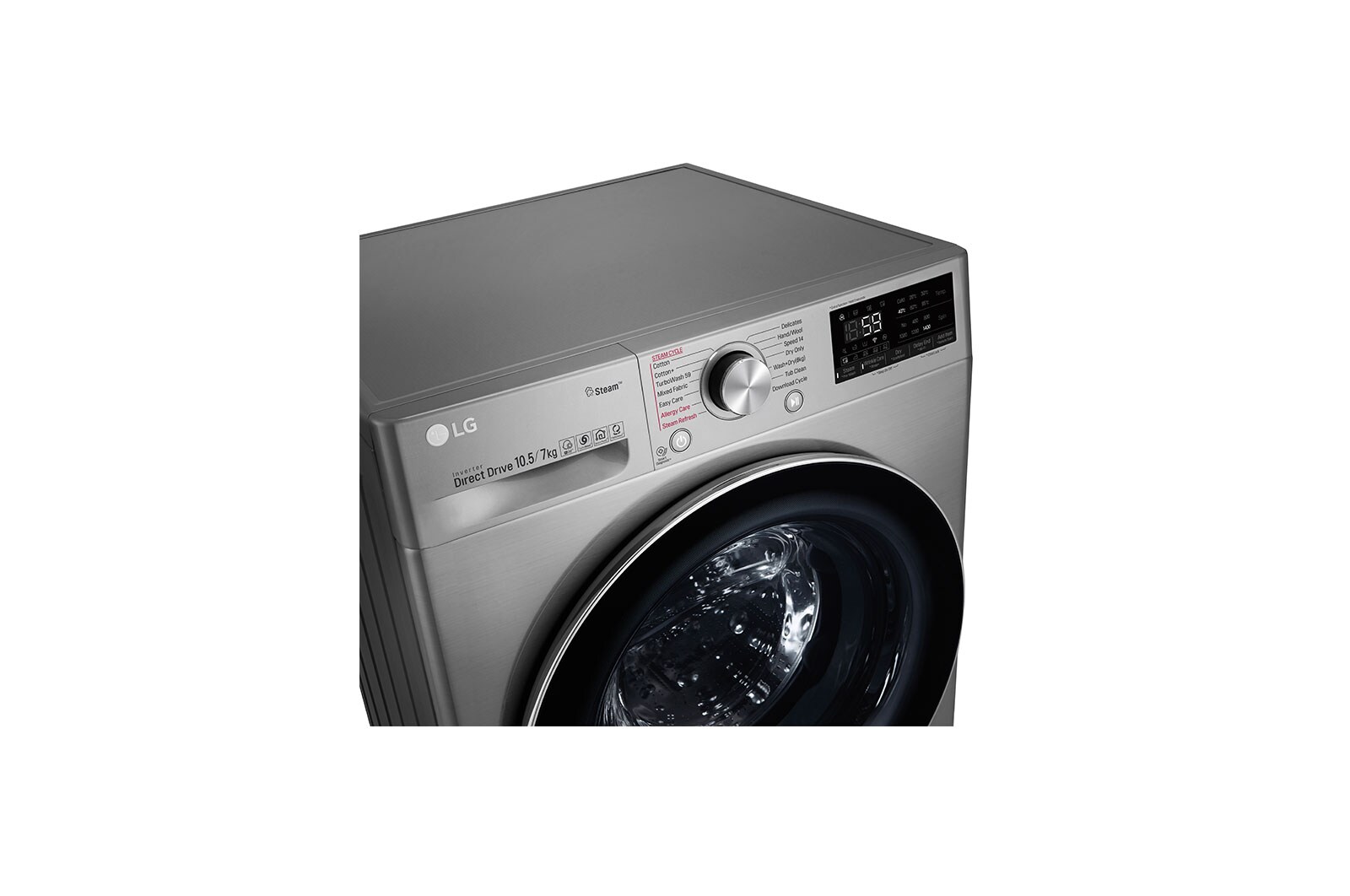 LG เครื่องซักผ้าฝาหน้า รุ่น FV1450H3V ระบบ AI DD™ ความจุซัก 10.5 กก./ อบ 7 กก. พร้อม Smart WI-FI control ควบคุมสั่งงานผ่านสมาร์ทโฟน, FV1450H3V