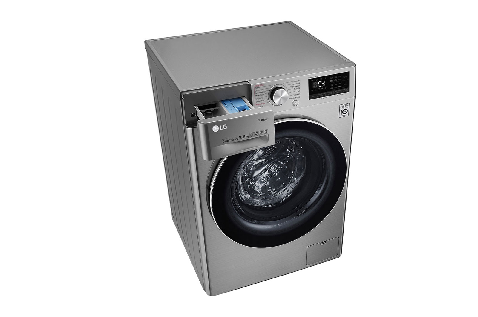 LG เครื่องซักผ้าฝาหน้า รุ่น FV1450S3V ระบบ AI DD™ ความจุซัก 10.5 กก. พร้อม Smart WI-FI control ควบคุมสั่งงานผ่านสมาร์ทโฟน, FV1450S3V