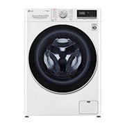 มุมมองด้านหน้าของ เครื่องซักผ้าฝาหน้า รุ่น FV1450S4W ระบบ AI DD™ ความจุซัก 10.5 กก.  พร้อม Smart WI-FI control ควบคุมสั่งงานผ่านสมาร์ทโฟน FV1450S4W