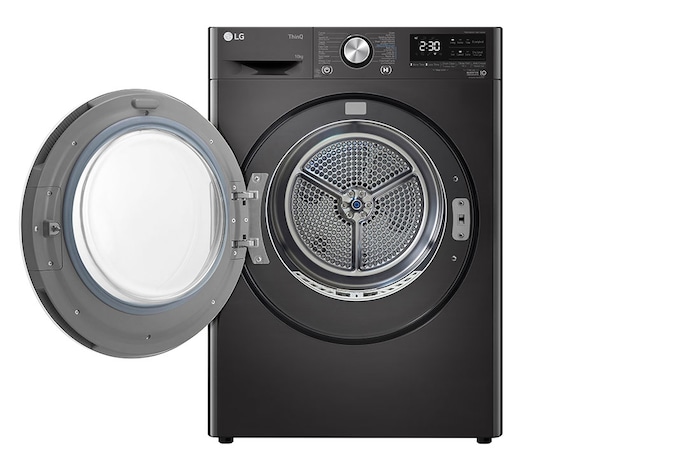 LG เครื่องอบผ้า รุ่น RV10VHP2B ระบบ DUAL Inverter Heat Pump™ ความจุ 10 กก. พร้อม Smart WI-FI control ควบคุมสั่งงานผ่านสมาร์ทโฟน, RV10VHP2B