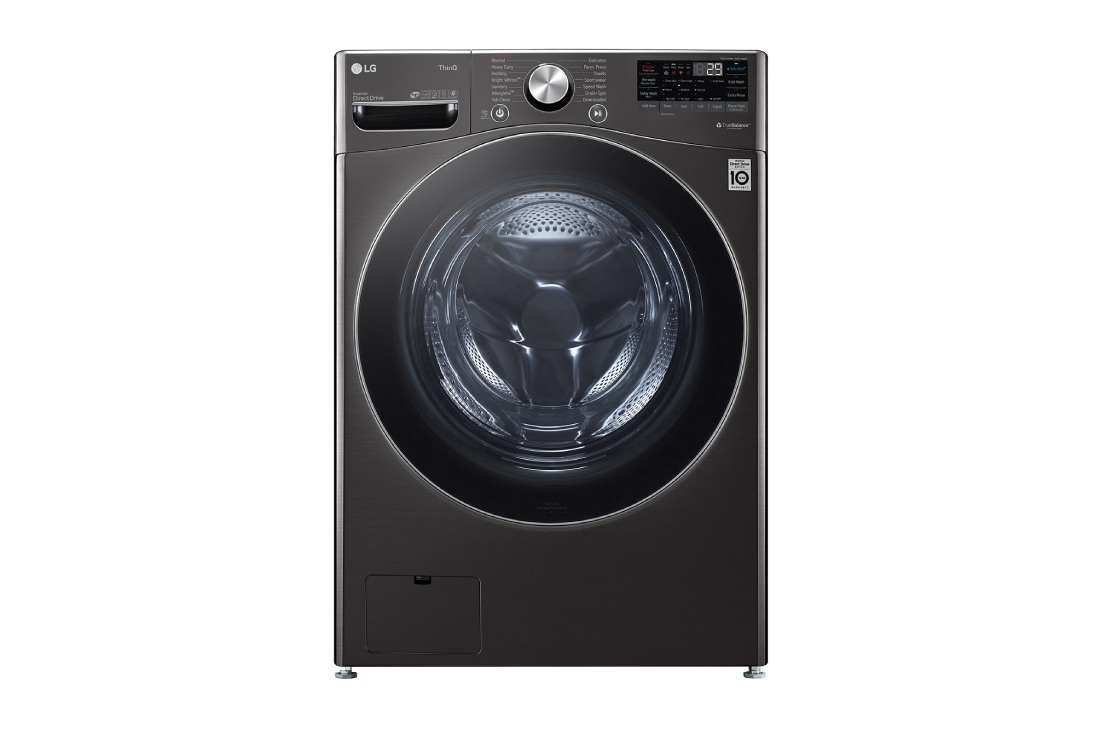 มุมมองด้านหน้าของ เครื่องซักผ้าฝาหน้า 24 กก. รุ่น F2725SVRB ระบบ AI DD™ พร้อม Smart WI-FI control ควบคุมสั่งงานผ่านสมาร์ทโฟน