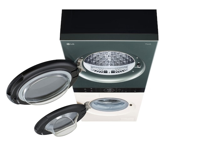 LG Wash Tower ซักผ้า 14 กก. และอบผ้า 10 กก. รุ่น WT1410NHEG ระบบ AI DD™ พร้อม Smart WI-FI control ควบคุมสั่งงานผ่านสมาร์ทโฟน, WT1410NHEG