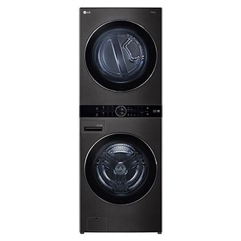 มุมมองด้านหน้าของสินค้า WashTower ซักผ้า 21 กก. และอบ 16 กก.ระบบ AI DD™ พร้อม Smart WI-FI control(WT2116SHBB)