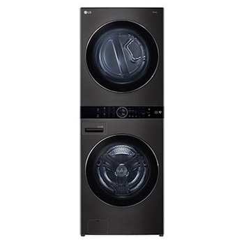 มุมมองด้านหน้าของสินค้า WashTower ซักผ้า 21 กก. และอบ 16 กก.ระบบ AI DD™ พร้อม Smart WI-FI control(WT2116SHBB)