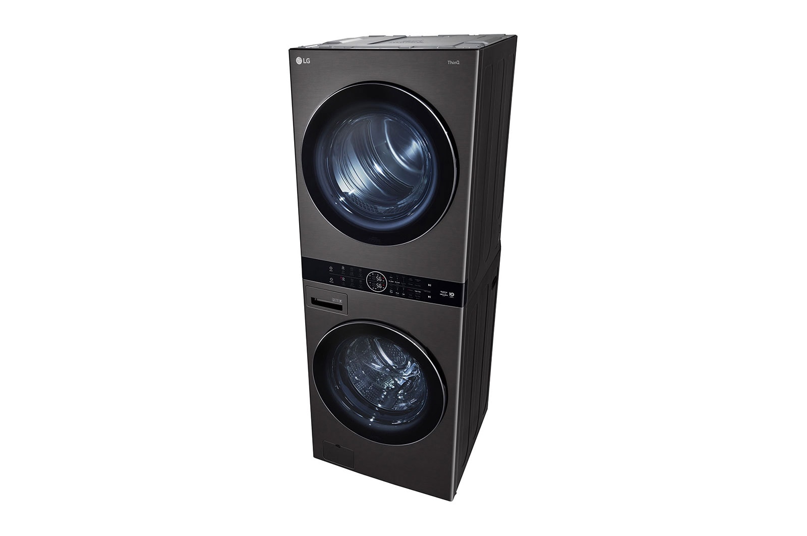 LG WashTower ซักผ้า 21 กก. และอบ 16 กก. รุ่น WT2116SHBB ระบบ AI DD™ พร้อม Smart WI-FI control ควบคุมสั่งงานผ่านสมาร์ทโฟน, WT2116SHBB