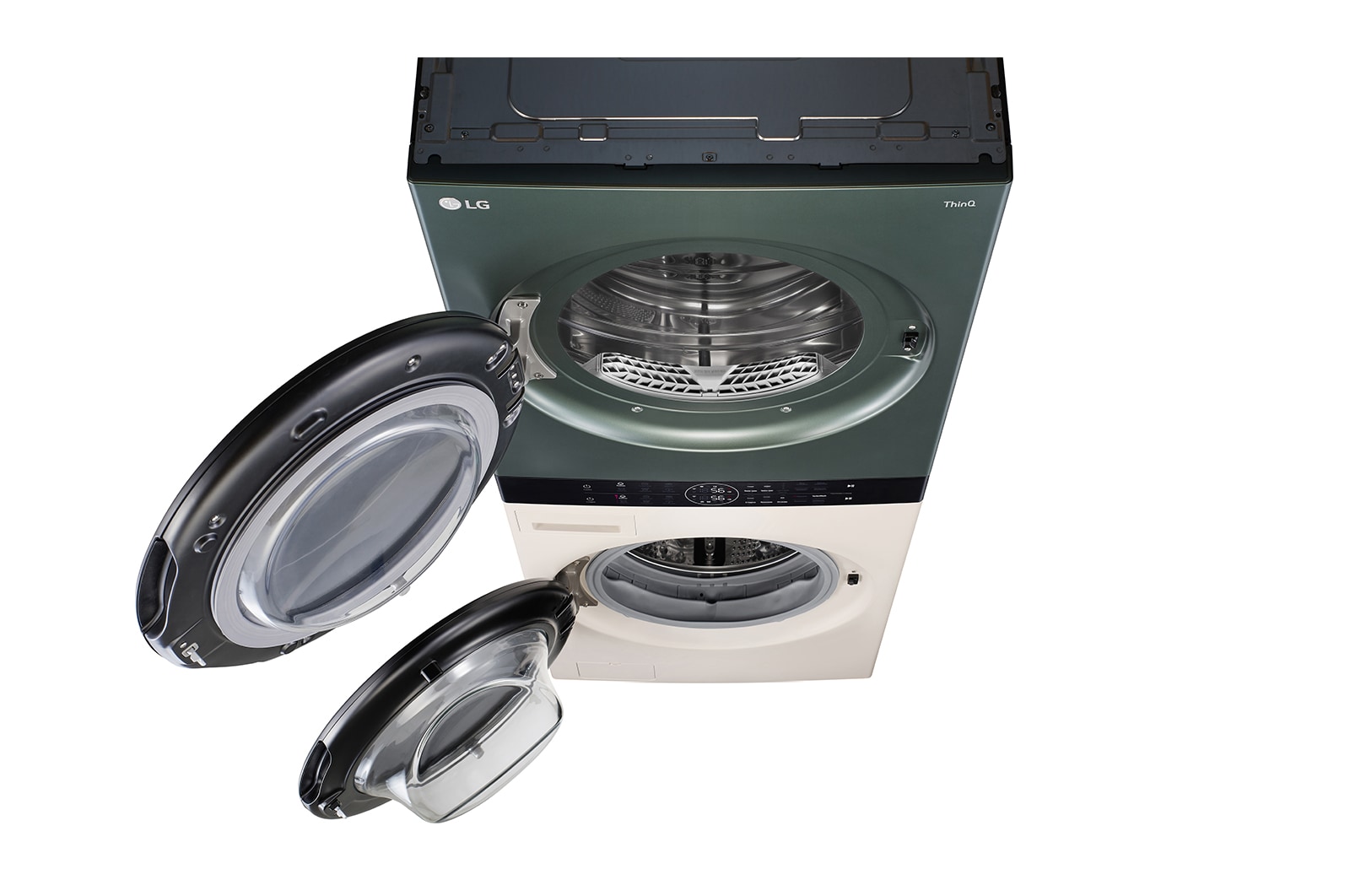 LG Wash Tower รุ่น WT2116SHEG ฟรี ตู้เย็น 2 ประตู Macaron Series รุ่น GN-X392PBGB, WTBG