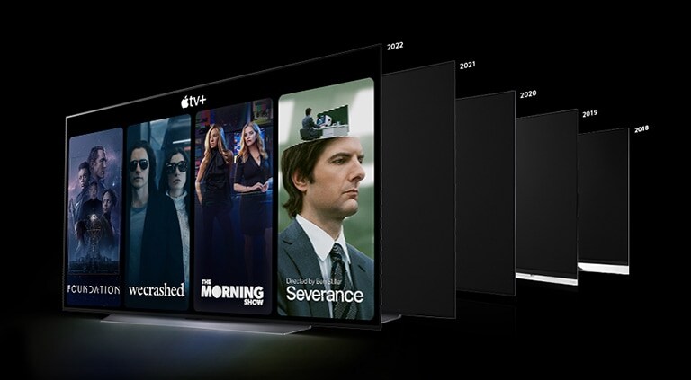 รูปภาพของ LG สมาร์ททีวีที่วางจำหน่ายตั้งแต่ปี 2018 ถึง 2022