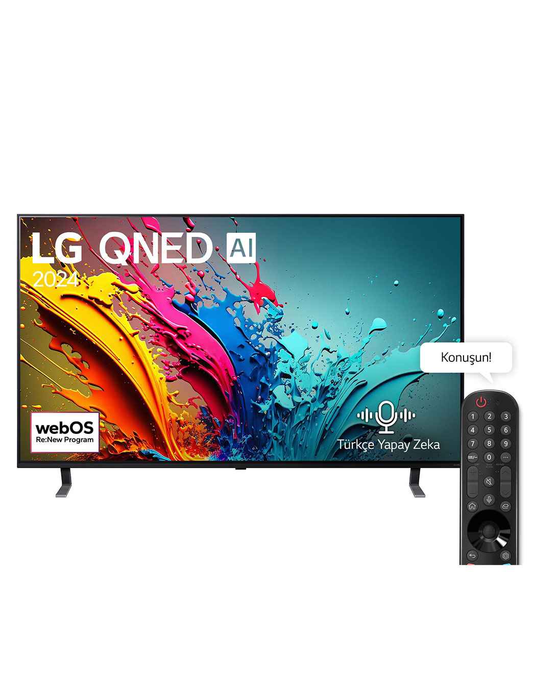 86 inç LG QNED AI QNED85 4K Smart TV 2024 - 86QNED85T6C.APD | LG TR