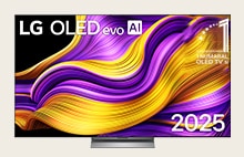 Ekranında LG OLED evo AI 2025 başlığı ve 12 yıldır Dünyanın 1 Numaralı OLED TV’si amblemi bulunan, renkli ve detaylı bir sanat eseri gösteren LG OLED TV.