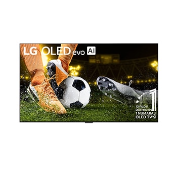 Front view of  65 inç LG OLED evo AI G5 4K 165Hz Smart TV AI Sihirli Kumanda webOS25 2025 OLED65G55LW
