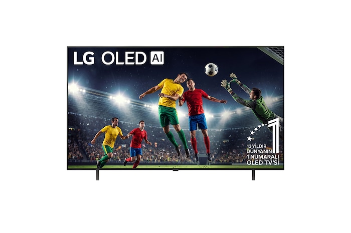 Önden görünüm 83 inç LG OLED AI B5 4K Smart TV AI Sihirli Kumanda Dolby Vision webOS25 2025 OLED83B56LA