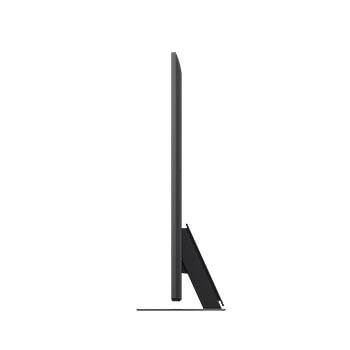 LG QNED evo AI QNED85 4K Smart TV’nin önden ve yandan görünümü uzunluk, genişlik, yükseklik ve derinlik boyutlarını gösteriyor.