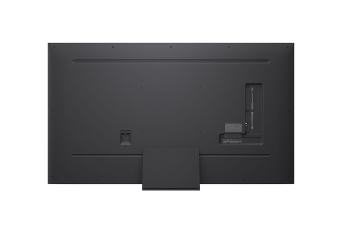 LG QNED evo AI QNED85 4K Smart TV’nin önden ve yandan görünümü uzunluk, genişlik, yükseklik ve derinlik boyutlarını gösteriyor.