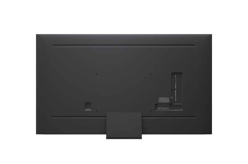 LG QNED evo AI QNED85 4K Smart TV’nin önden ve yandan görünümü uzunluk, genişlik, yükseklik ve derinlik boyutlarını gösteriyor.