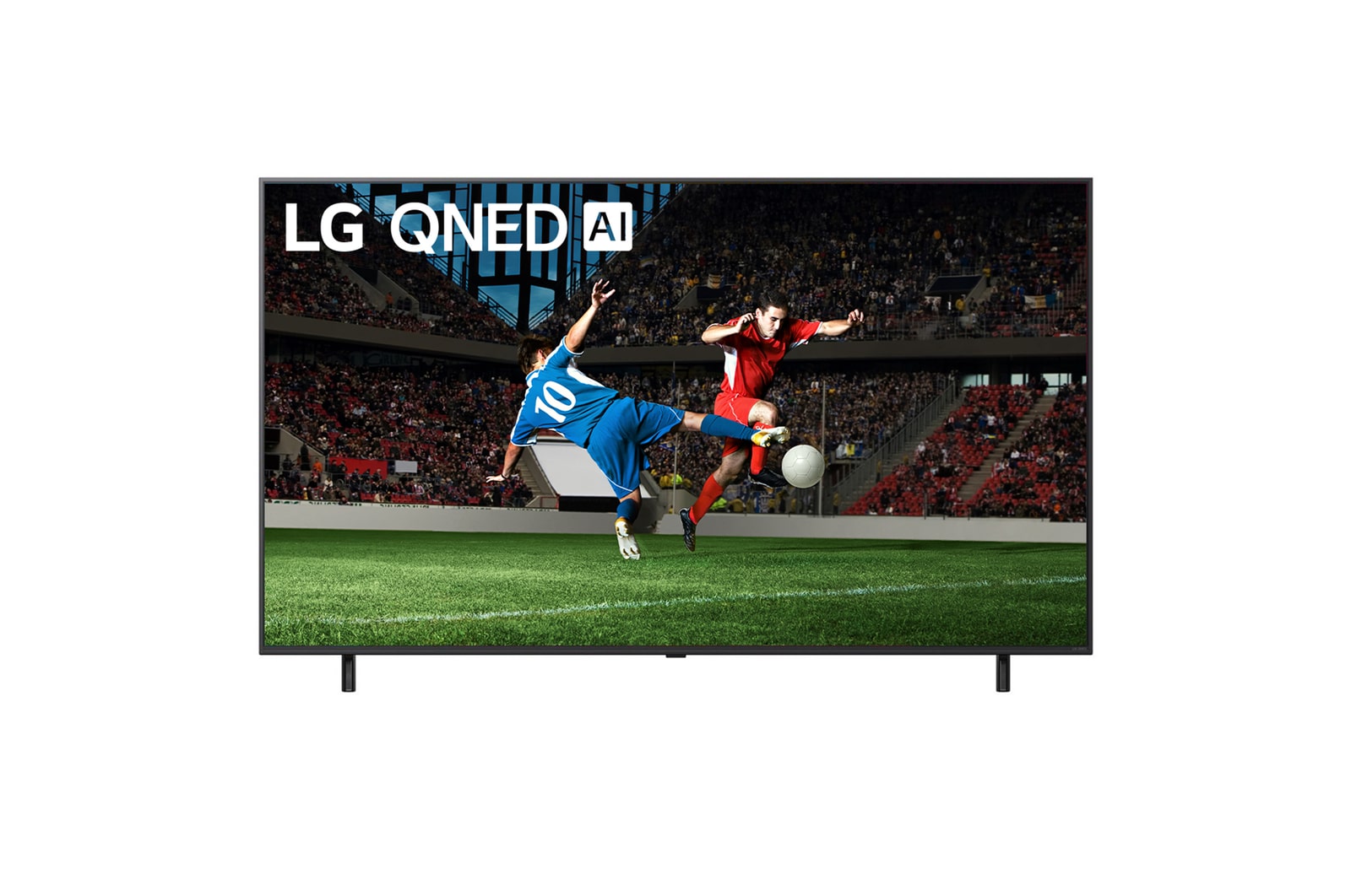 Front view of 55 inç LG QNED AI QNED80 4K Smart TV AI Sihirli Kumanda HDR10 webOS25 2025 55QNED80A6A