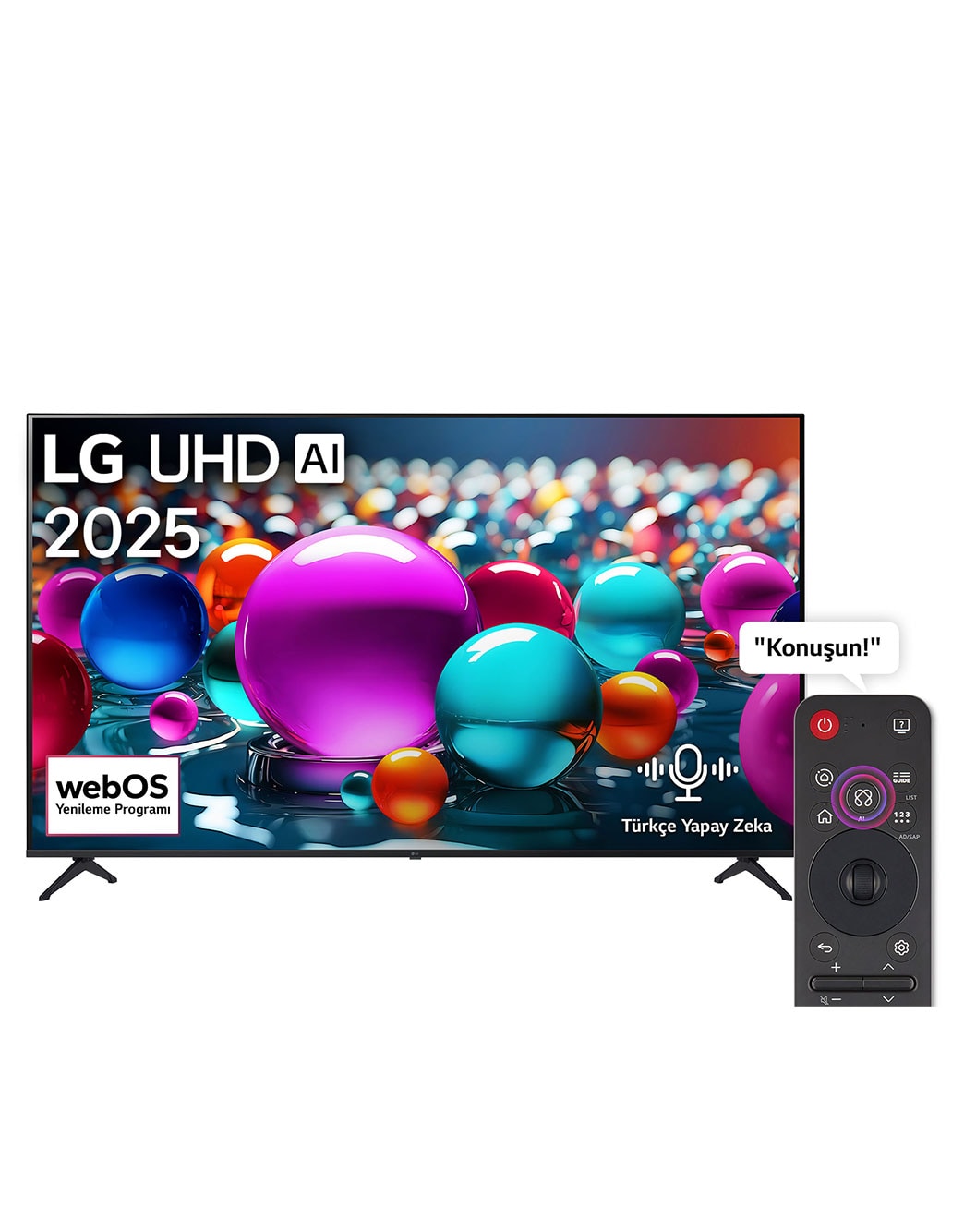 50 inç LG UHD AI UA85 4K Smart TV AI Sihirli Kumanda webOS25 2025
