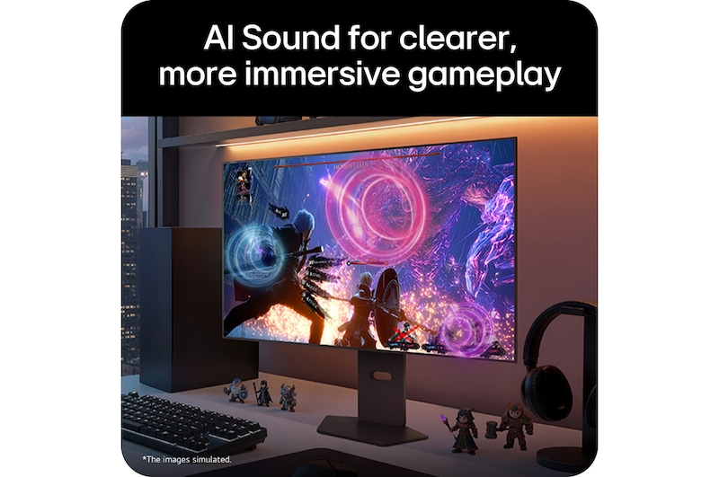 UltraGear gaming monitor (32GX870B) delivers clear, immersive gaming audio with AI Sound