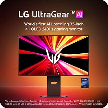LG UltraGear evo GX8, World's First AI Upscaling 32-inch 4K OLED 240Hz Gaming Monitor