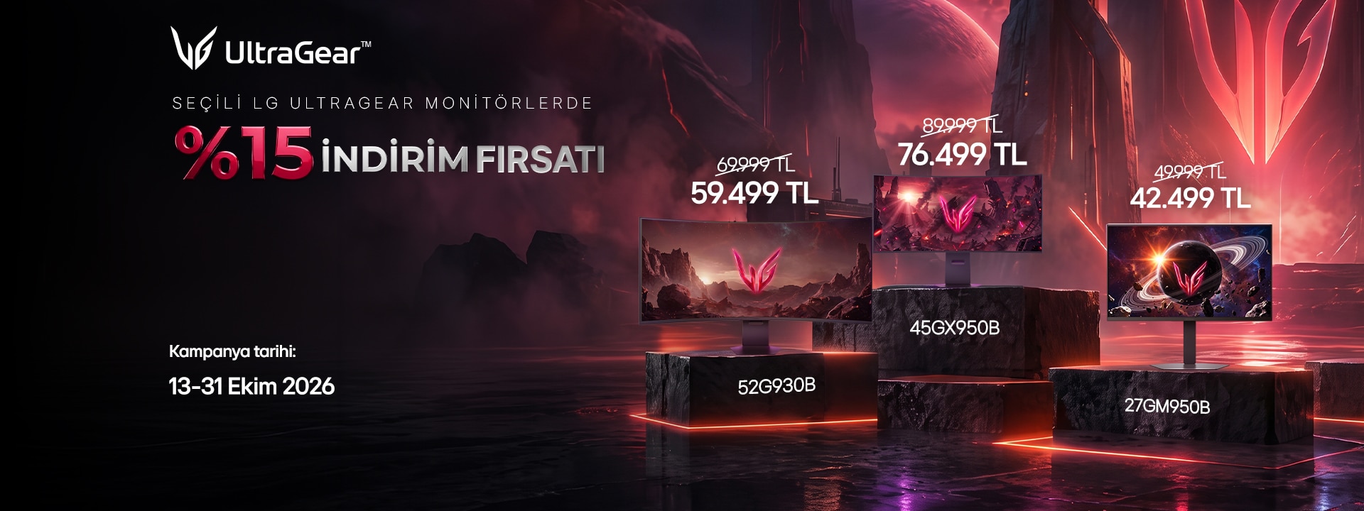 LG ULTRAGEAR Modellerde İndirim