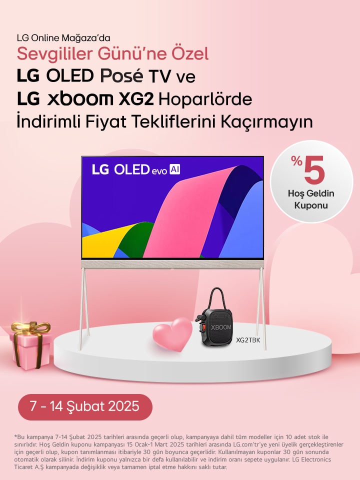 Sevgililer Gününe Özel Seçili LG TV ve LG XBOOM Serisinde İndirim