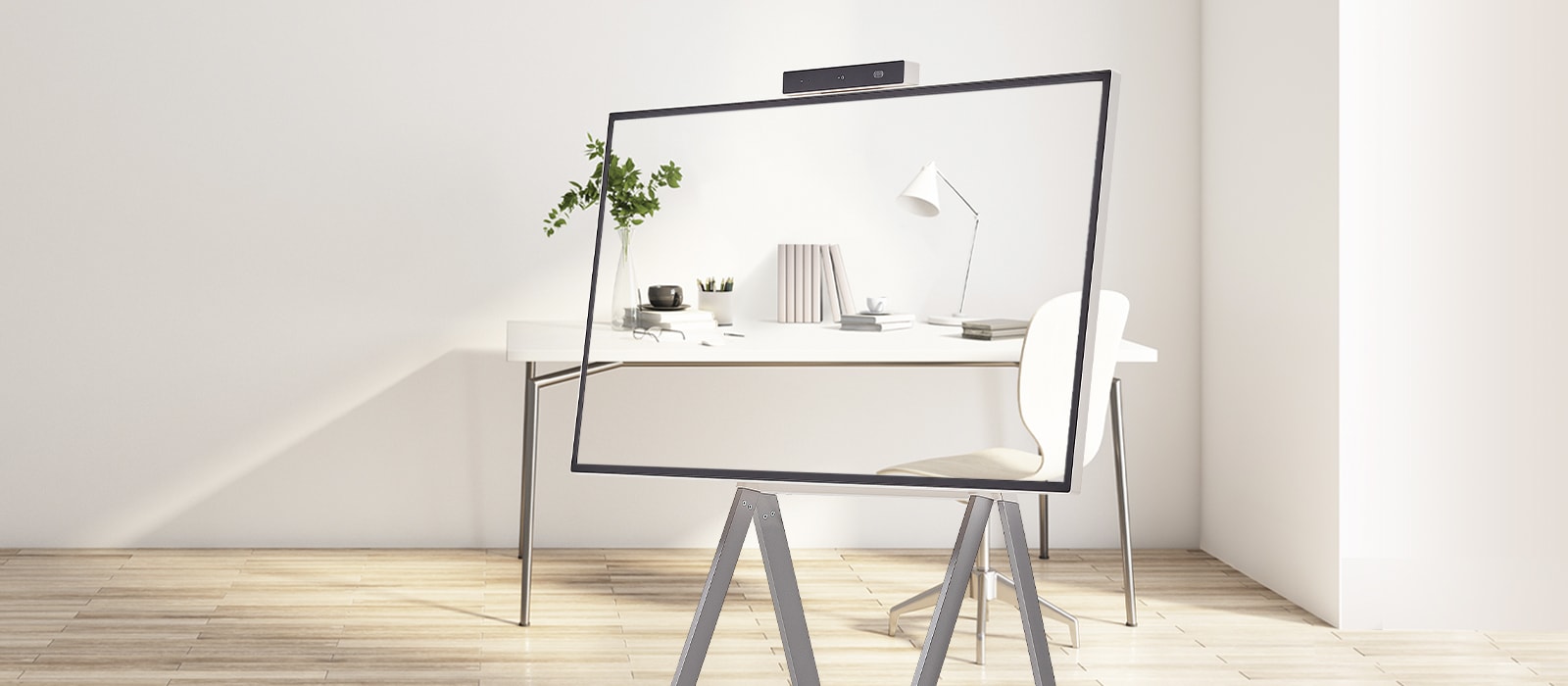 One:Quick Flex bej bir arka plan ve bej tonlu iç mekana uyumla yerleştirilmiştir.