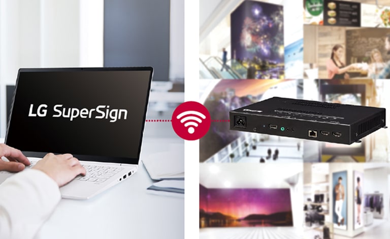 WP601, LG SuperSign çözümleri ile uyumludur ve içeriklerin yaratılması ve dağıtımını kolaylaştıracak şekilde SuperSign kullanır.