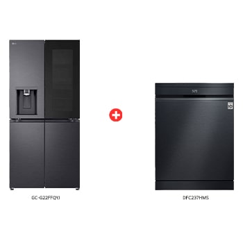 Front view of  LG 508L InstaView™ ve LG QuadWash™ Bulaşık Makinesi Alımlarında İndirim  DFC237.G22