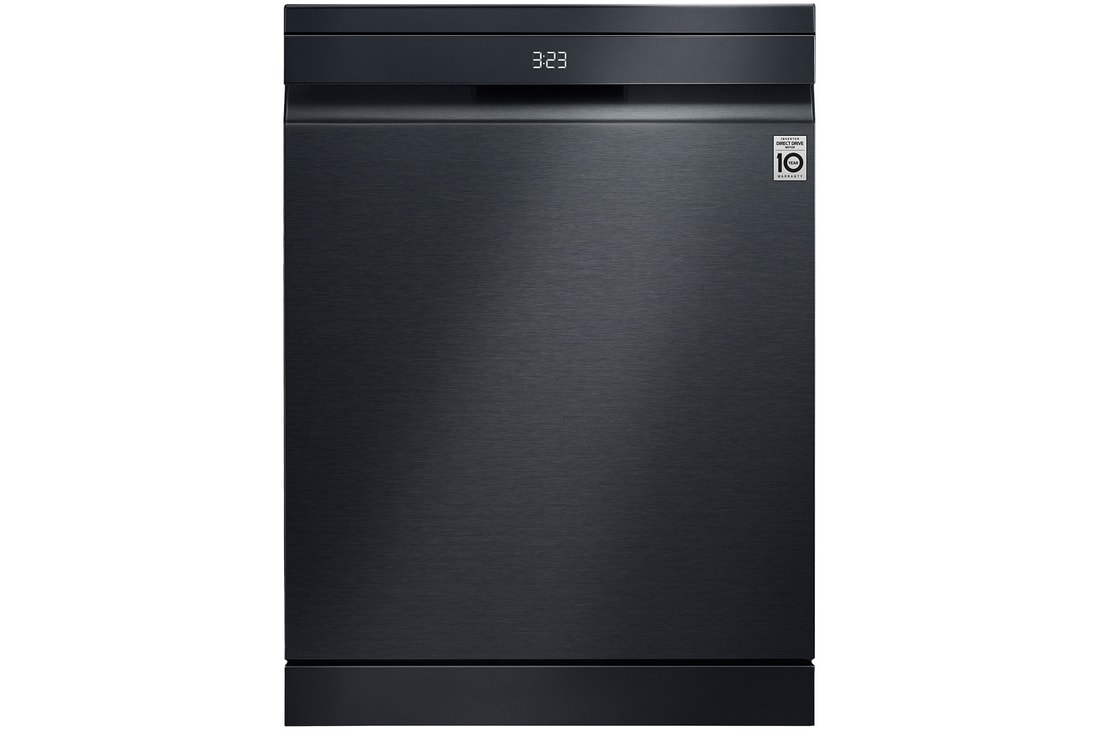 %A-10 Enerji verimliliği ile 60 cm QuadWash™ Bağımsız Bulaşık Makinesi Matte siyahın önden görünümü. ({Sales Model Code})