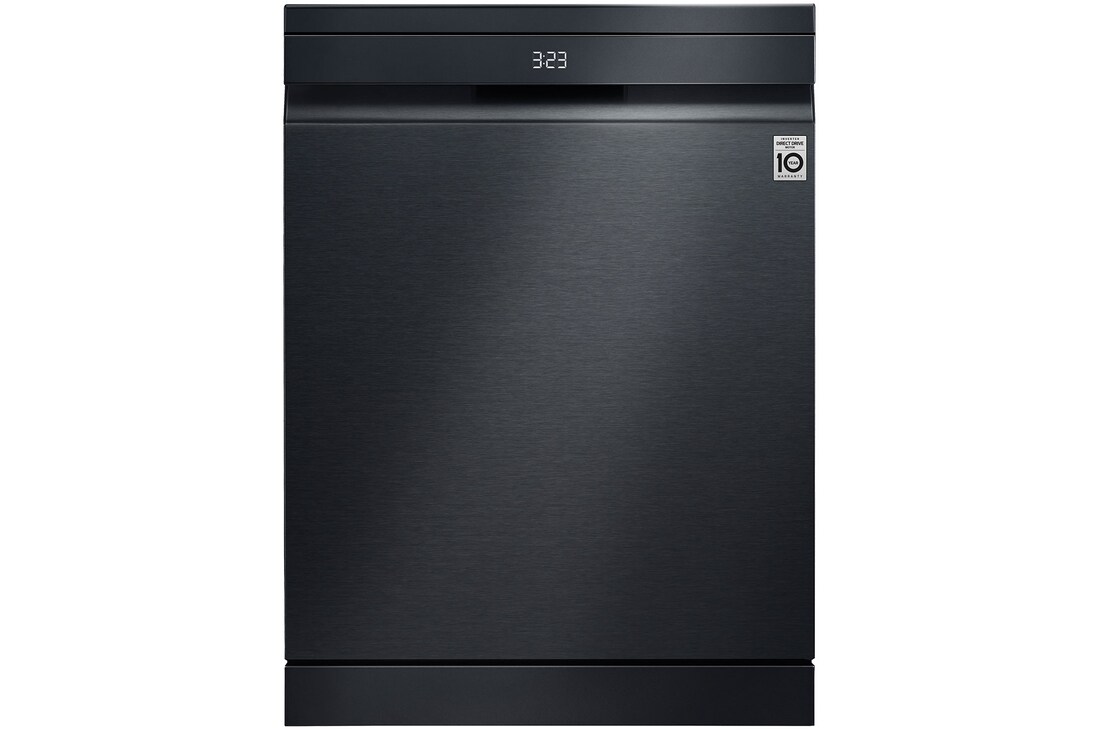 %A-10 Enerji verimliliği ile 60 cm QuadWash™ Bağımsız Bulaşık Makinesi Matte siyahın önden görünümü. ({Sales Model Code})