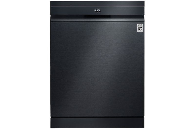 LG Bulaşık Makinesi | QuadWash™ | Ayarlanabilir Raflar | Mat Siyah, DFC237HMS için önden görünüm