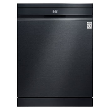 %A-10 Enerji verimliliği ile 60 cm QuadWash™ Bağımsız Bulaşık Makinesi Matte siyahın önden görünümü. ({Sales Model Code})
