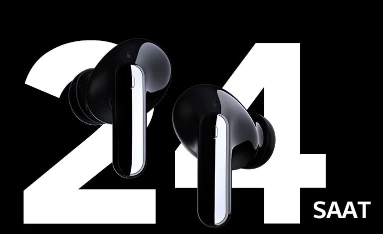 Kulaklıklar "24 saat" yazısının önünde süzülür.