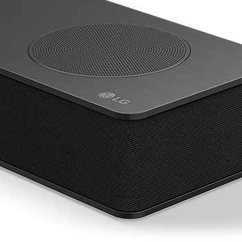 LG Soundbar S80TY’nin yan köşesinin üstten açılı görünümü