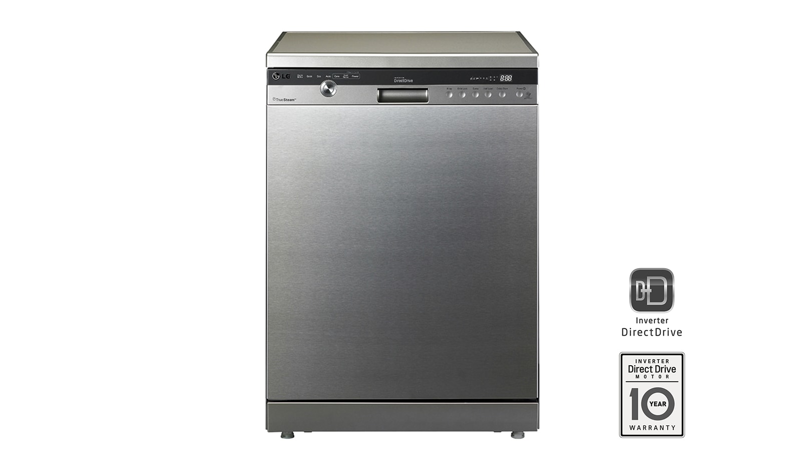 A&#43;&#43;, Gümüş Renk, LED Kontrol Ekranı, 14 Kişilik Bulaşık Kapasitesi, 10 Yıl Inverter Direct Drive Motor Garantisi, Smart Rack™ D1442CF için önden görünüm