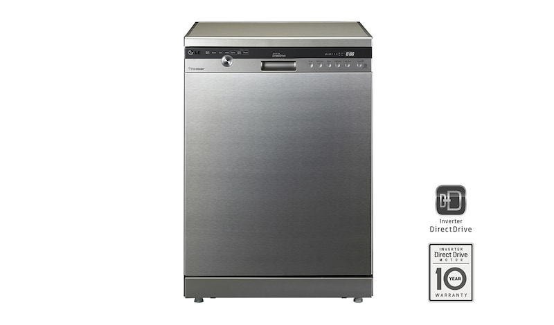 LG A++, Gümüş Renk, LED Kontrol Ekranı, 14 Kişilik Bulaşık Kapasitesi, 10 Yıl Inverter Direct Drive Motor Garantisi, Smart Rack™, D1442CF