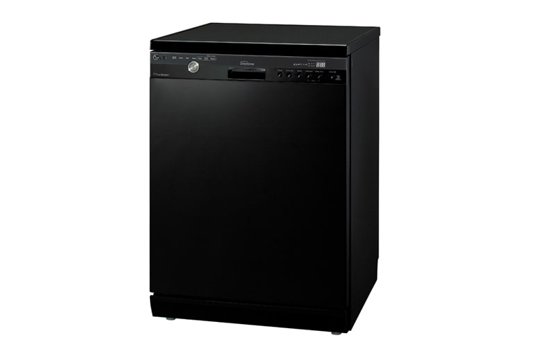 LG A++, Siyah Renk, True Steam™/ Buharlı Yıkama, LCD Kontrol Ekranı, Smart Rack™, D1454DF
