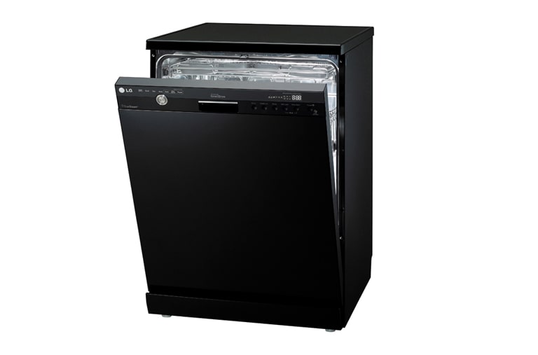 LG A++, Siyah Renk, True Steam™/ Buharlı Yıkama, LCD Kontrol Ekranı, Smart Rack™, D1454DF